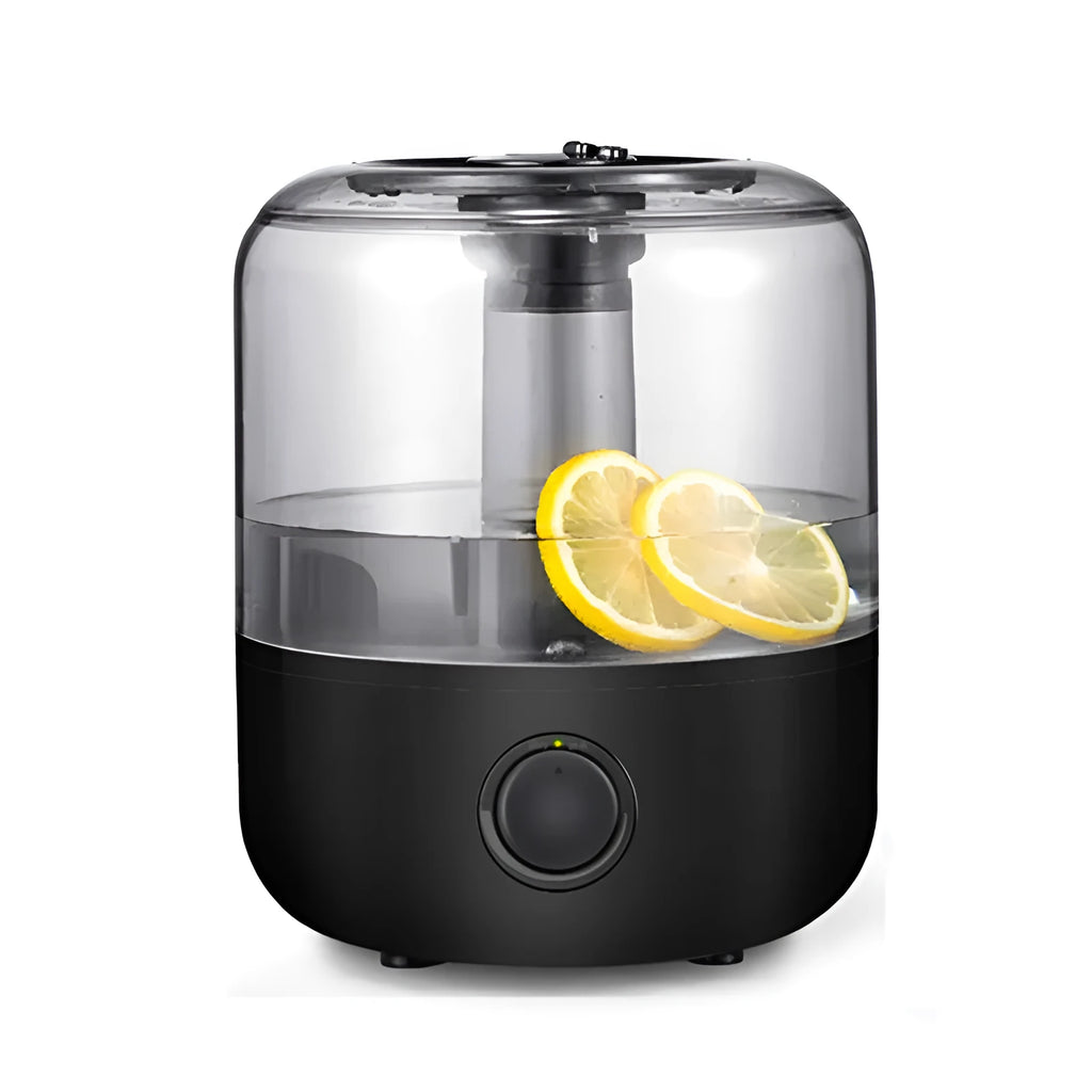 White or black mechanical humidifier with 3L capacity and aromatherapy function for bedroom use