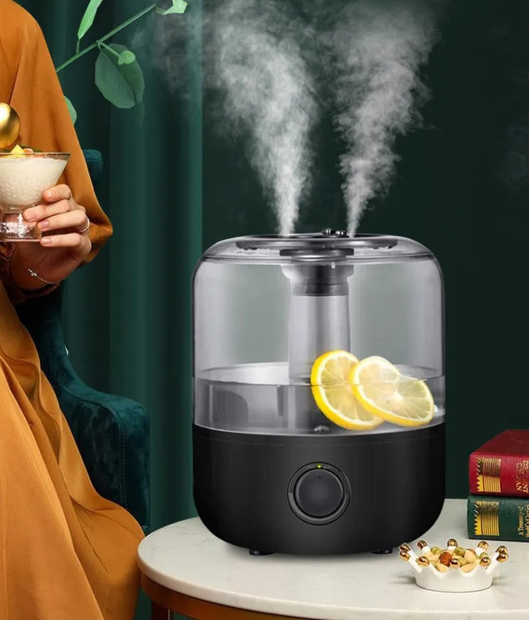 White or black mechanical humidifier with 3L capacity and aromatherapy function for bedroom use