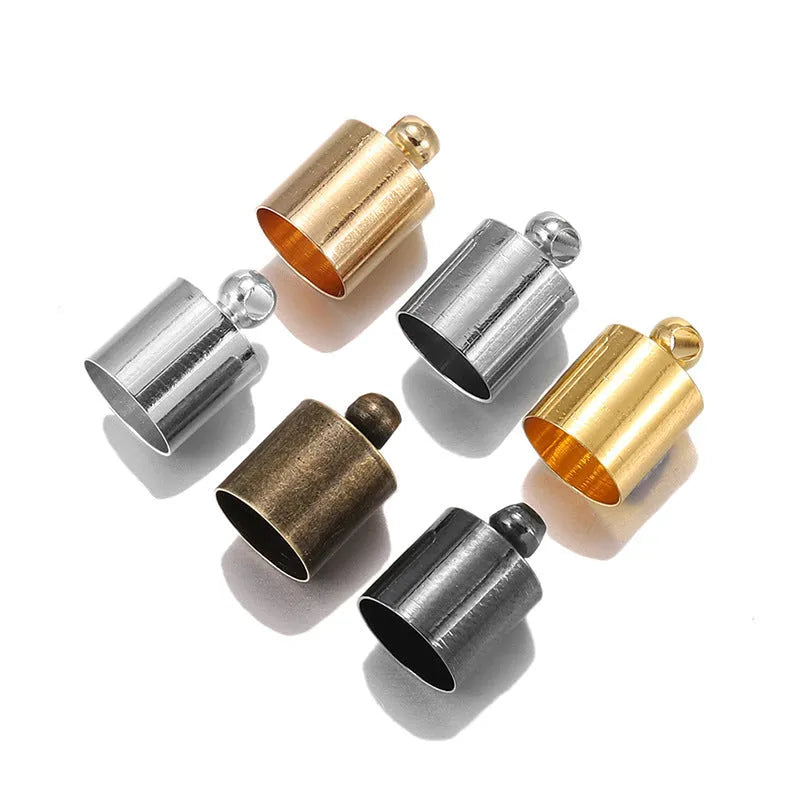 Copper weight caps for jewellery making in various sizes and metallic colours