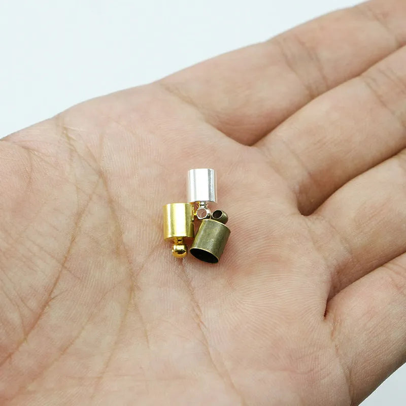 Copper weight caps for jewellery making in various sizes and metallic colours