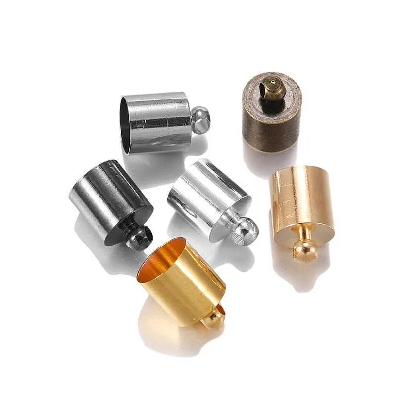 Copper weight caps for jewellery making in various sizes and metallic colours