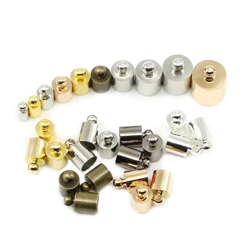 Copper weight caps for jewellery making in various sizes and metallic colours