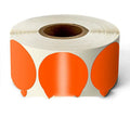 Round colour marker sticker roll showing nine colour options including black, blue, red, yellow, white, purple, pink, kraft paper, and orange