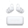 White silicone reusable ear plugs for noise reduction and sound insulation