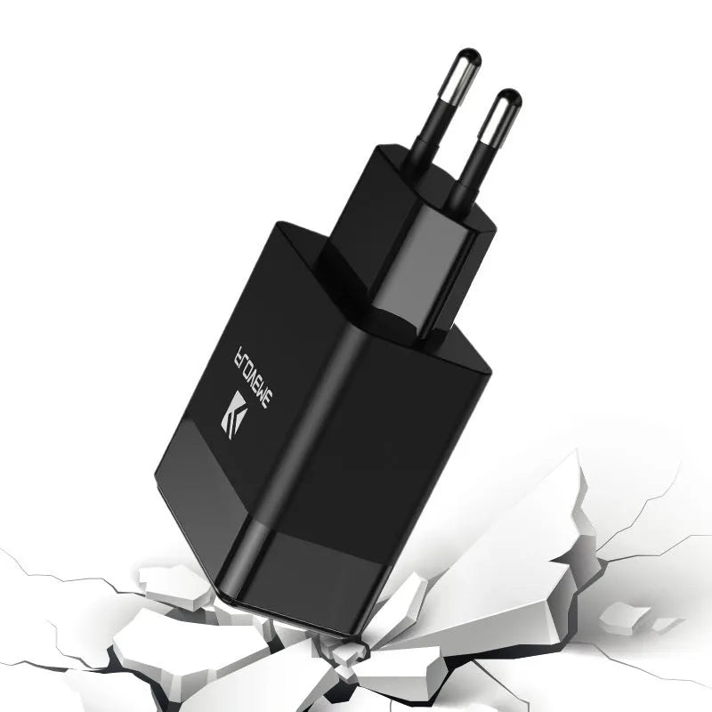 European and American standard travel charger with USB output for mobile phone charging