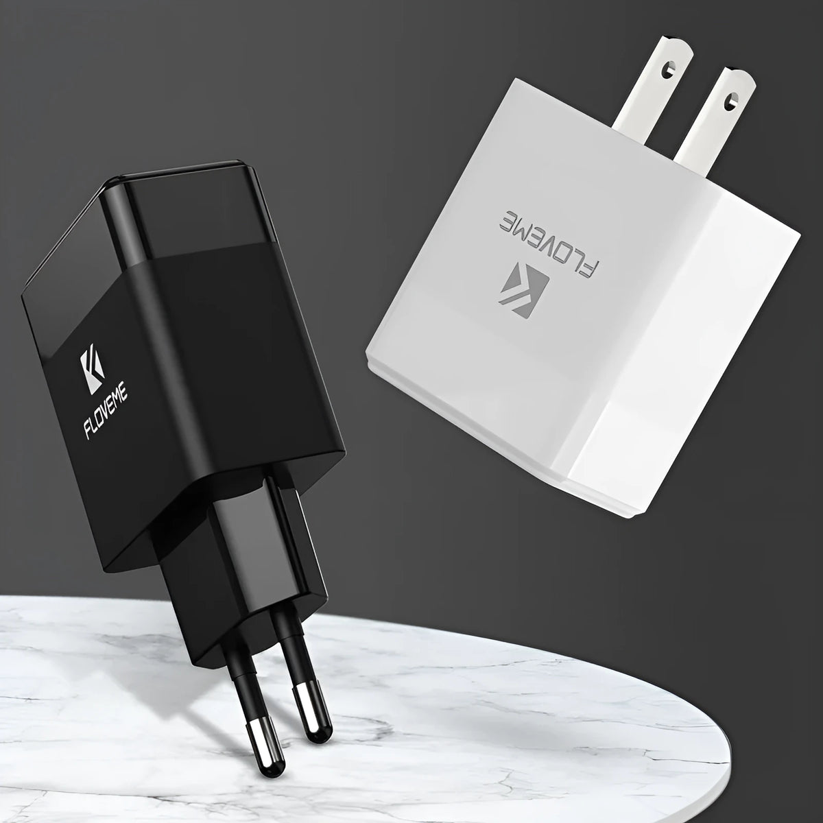 European and American standard travel charger with USB output for mobile phone charging