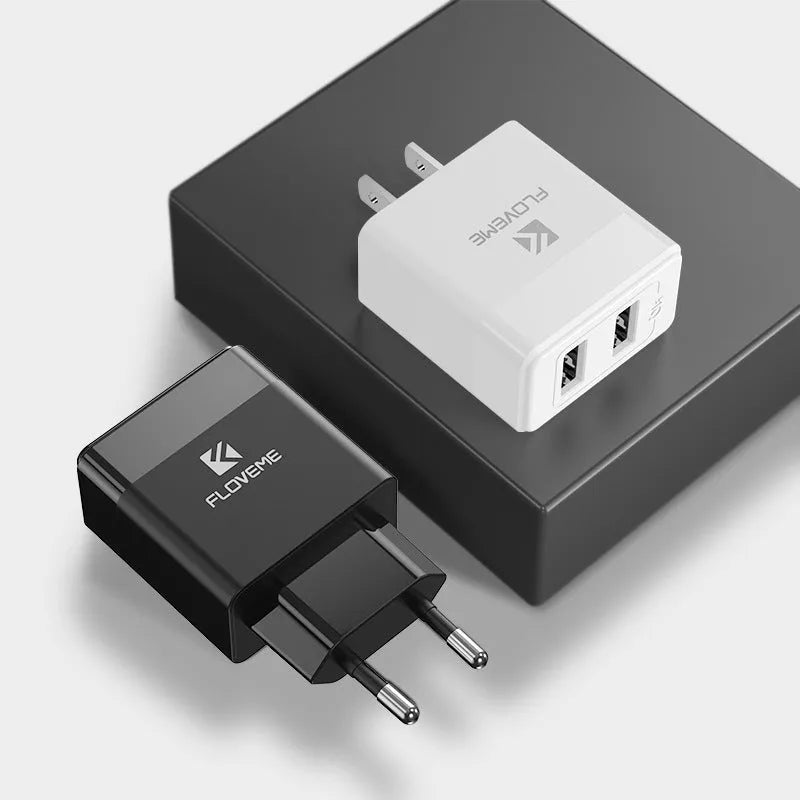 European and American standard travel charger with USB output for mobile phone charging