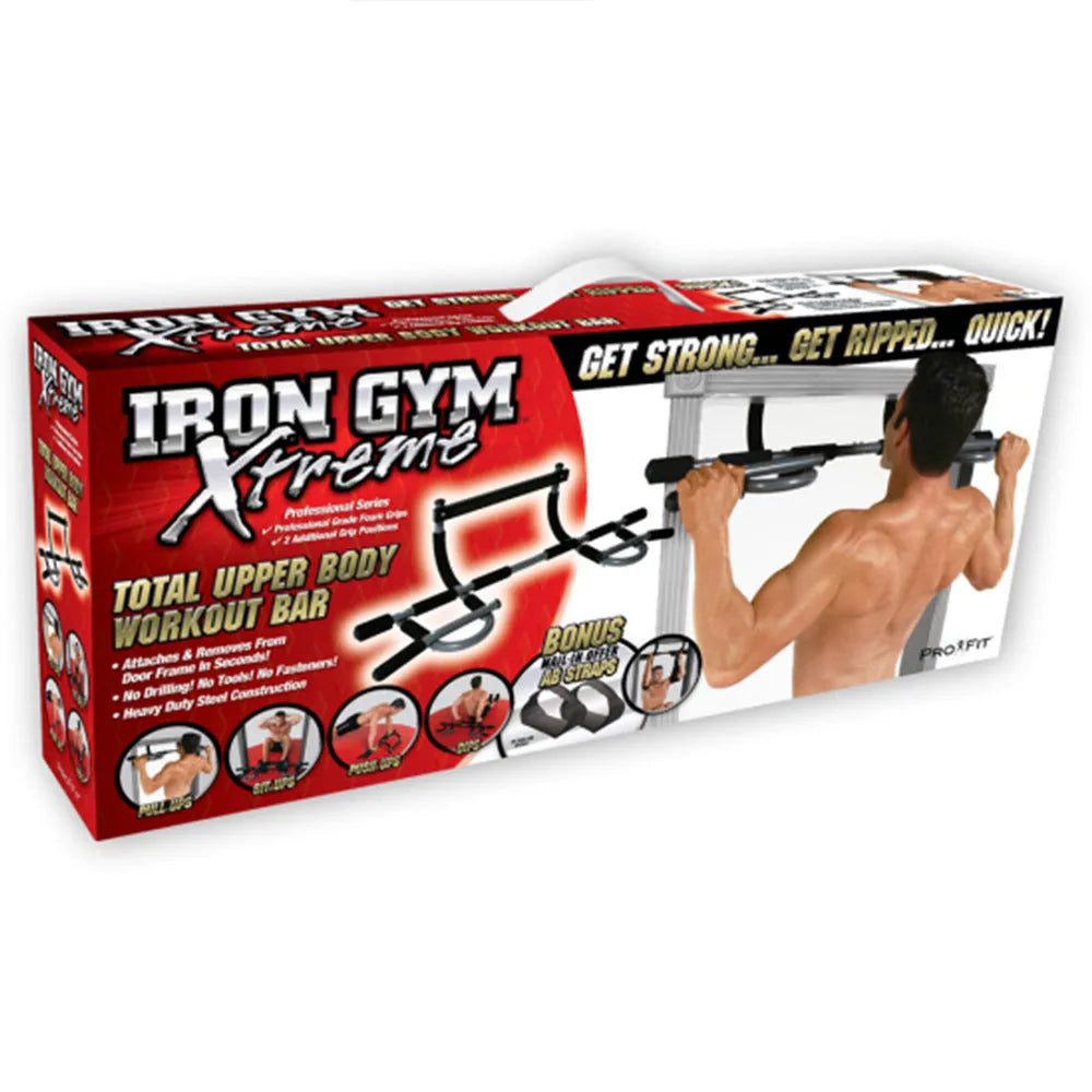 Black steel wall-mounted pull-up bar for home gym strength training equipment