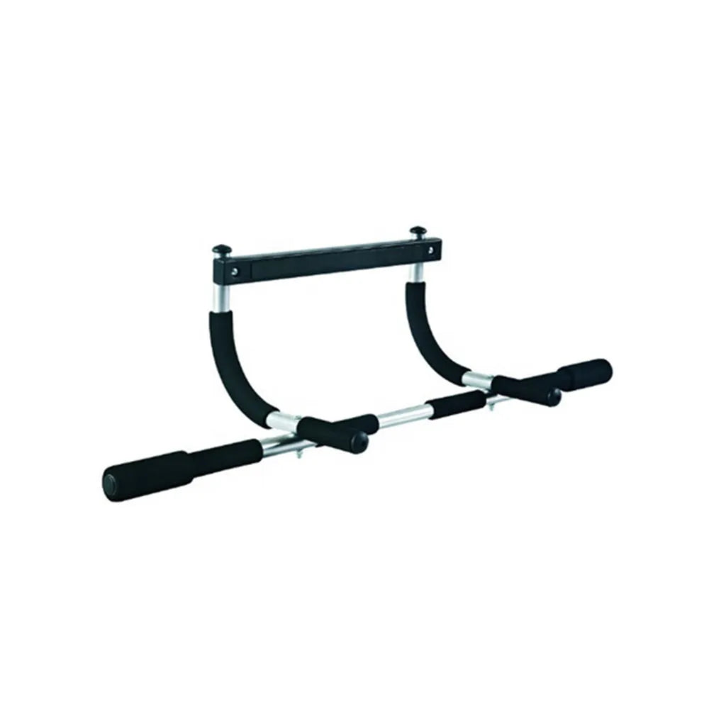 Black steel wall-mounted pull-up bar for home gym strength training equipment