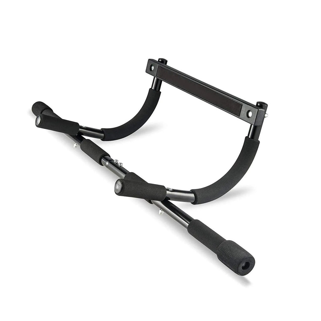 Black steel wall-mounted pull-up bar for home gym strength training equipment
