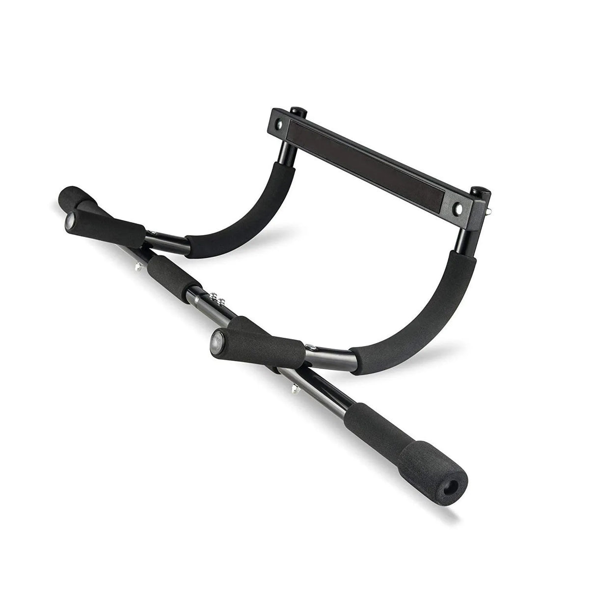 Black steel wall-mounted pull-up bar for home gym strength training equipment