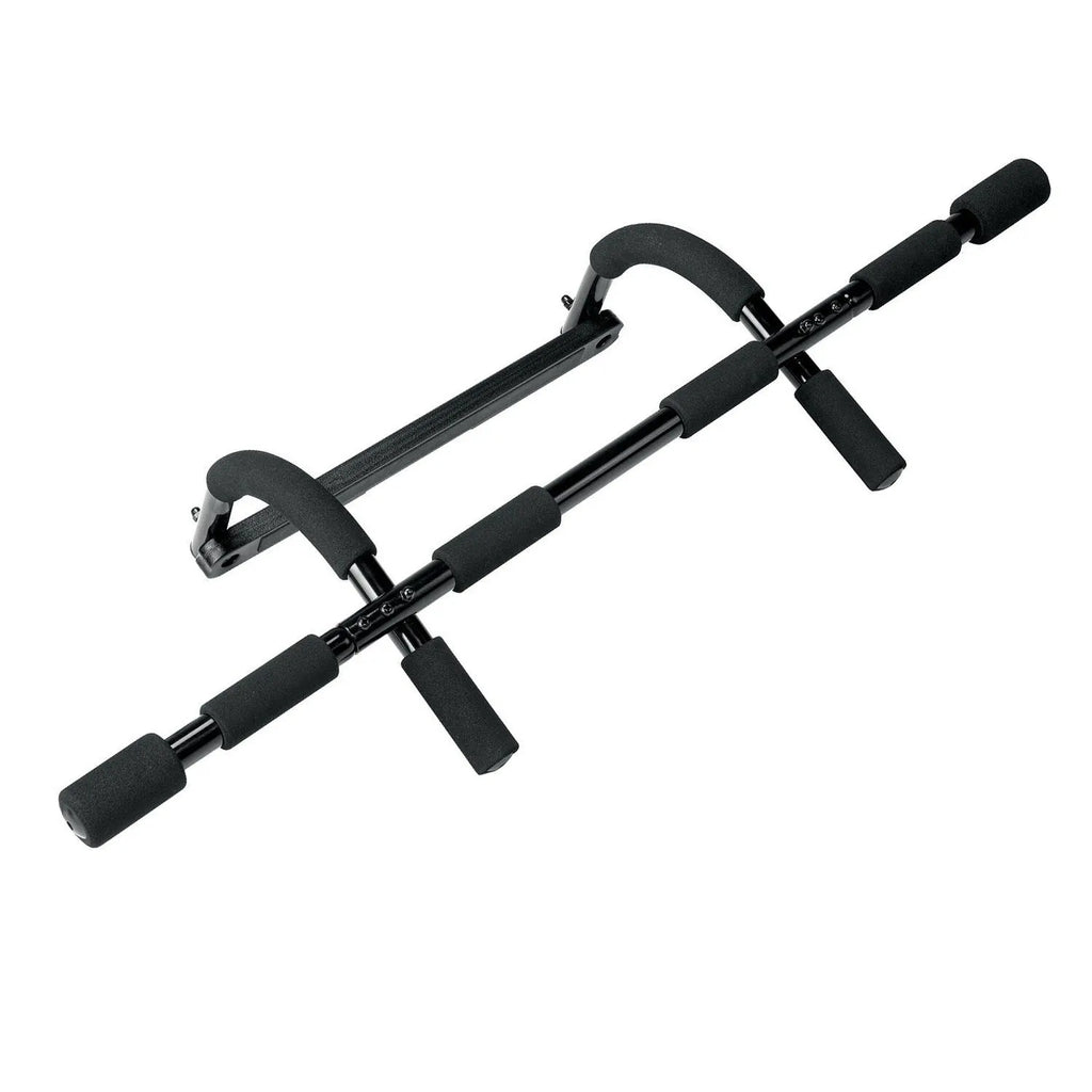 Black steel wall-mounted pull-up bar for home gym strength training equipment