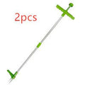 Creative manual weeding and digging garden tool made from aluminium and plastic, 50cm long.