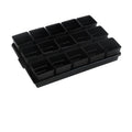 Meishi black and white resin succulent flower pot set with tray, 32cm bottom diameter