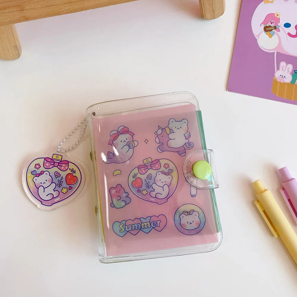 Four styles of cute Japanese girl heart pattern loose leaf refills for hand ledger notebooks.