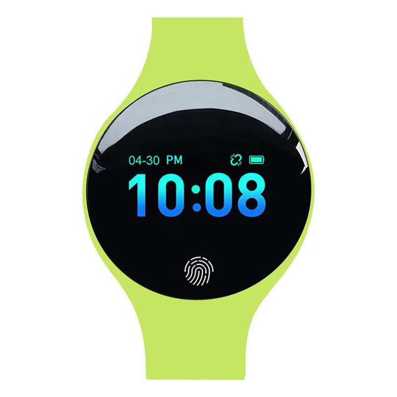 Smart watch with 0.66 inch screen and vibrating alarm functions in multiple colour options