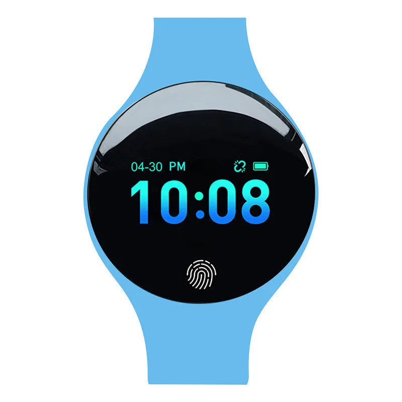 Smart watch with 0.66 inch screen and vibrating alarm functions in multiple colour options