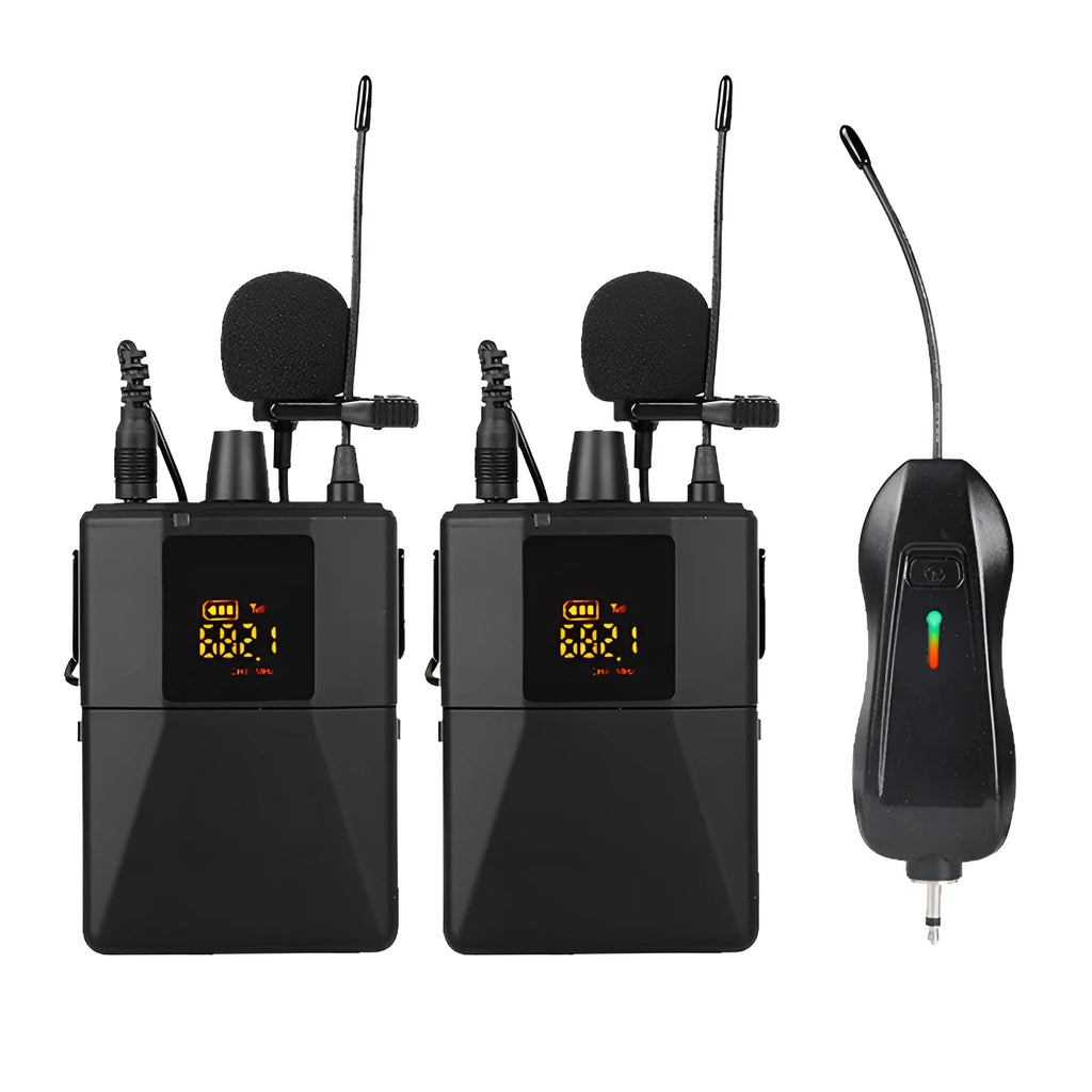 Little Bee X3 black wireless lavalier microphone with clip for smartphones and cameras