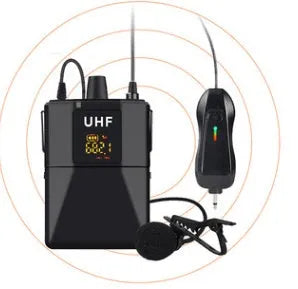 Little Bee X3 black wireless lavalier microphone with clip for smartphones and cameras