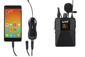 Little Bee X3 black wireless lavalier microphone with clip for smartphones and cameras