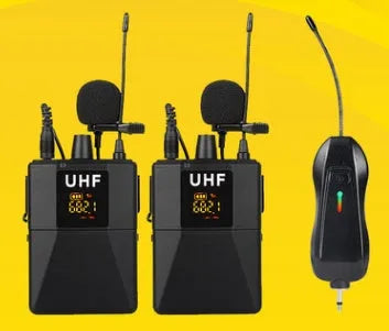 Little Bee X3 black wireless lavalier microphone with clip for smartphones and cameras