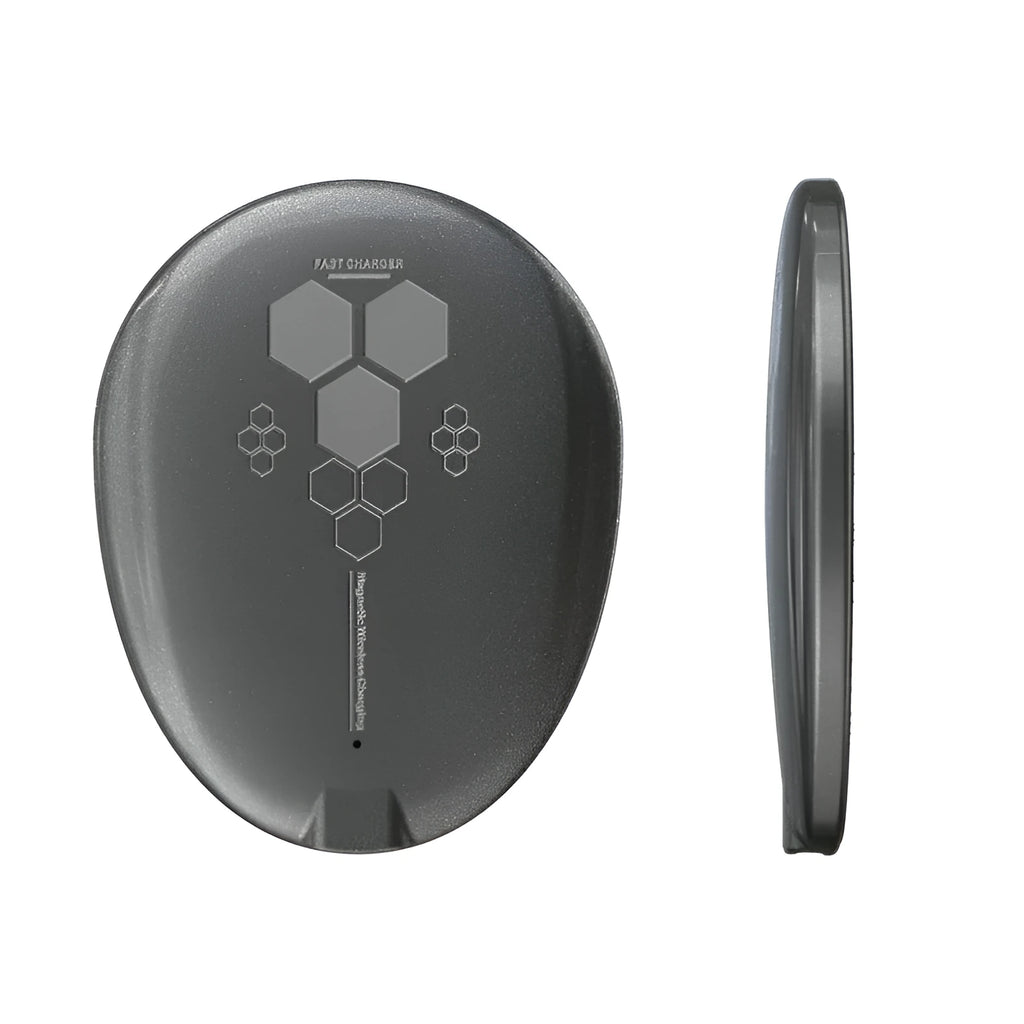 Black C01 magnetic wireless charger with Type-C port for cross-border electronic devices