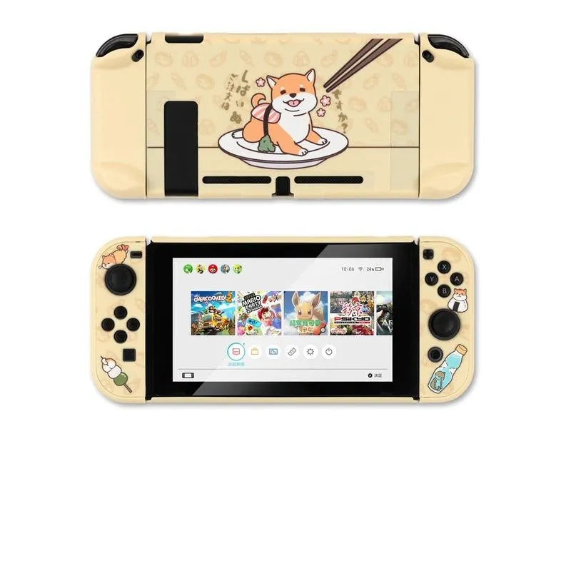 Silicone protective shell with back grip housing for Nintendo Switch and Switch Lite controllers