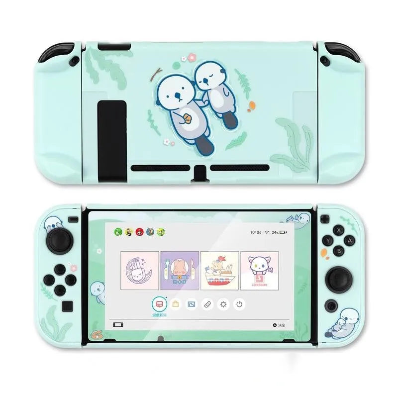 Silicone protective shell with back grip housing for Nintendo Switch and Switch Lite controllers