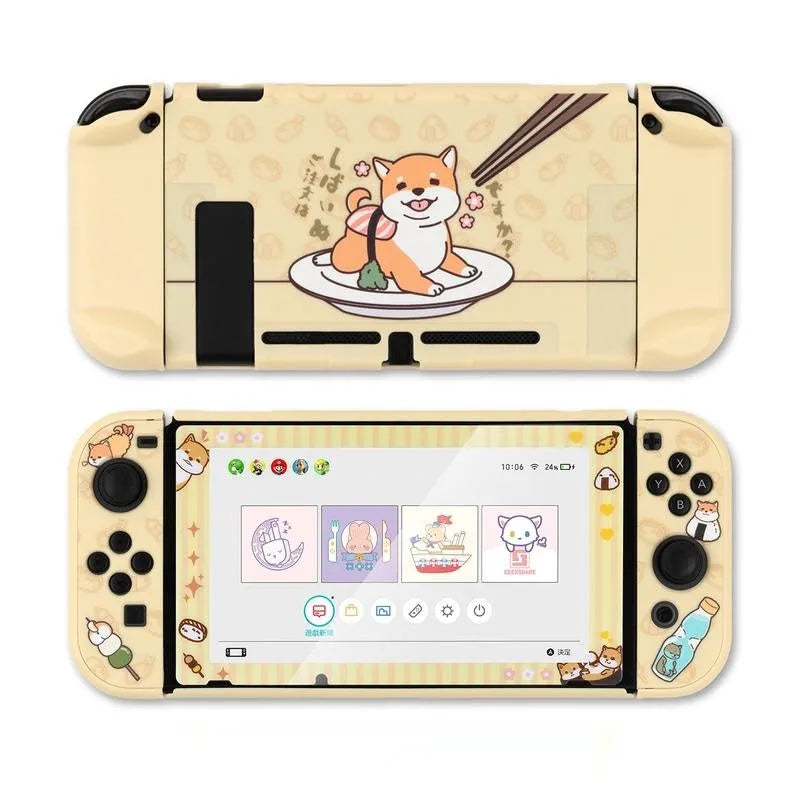 Silicone protective shell with back grip housing for Nintendo Switch and Switch Lite controllers