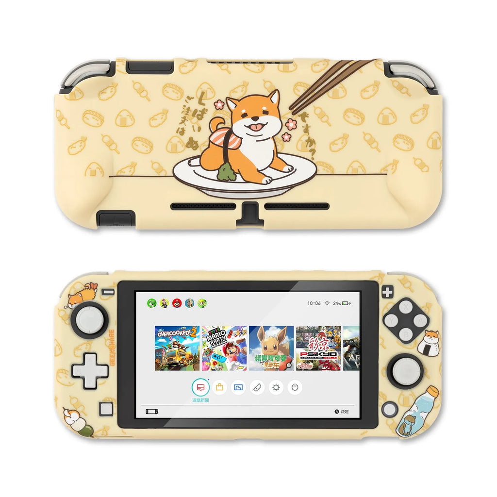Silicone protective shell with back grip housing for Nintendo Switch and Switch Lite controllers
