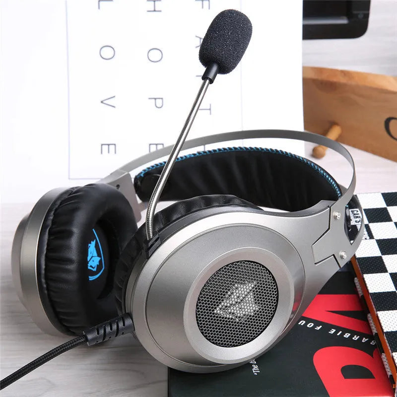 Black USB wired computer headset with microphone for PC desktop notebook