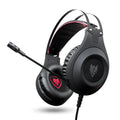 Black USB wired computer headset with microphone for PC desktop notebook