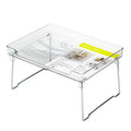 Plastic kitchen supplies rack in transparent and white colour options for desktop or cupboard organisation