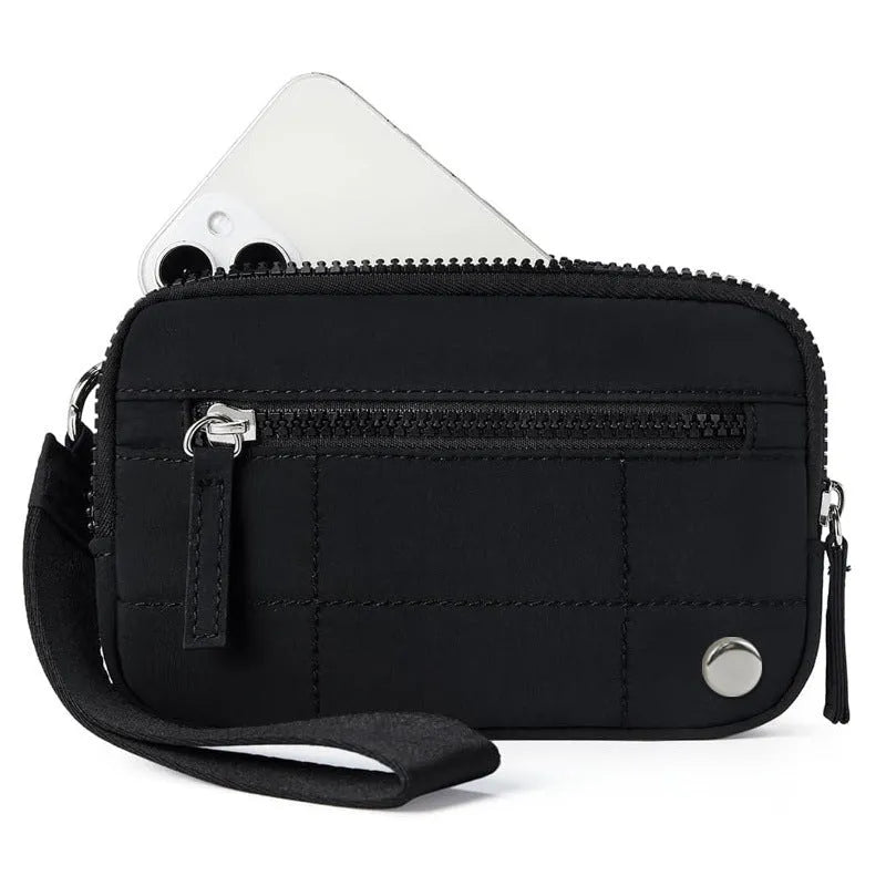 Quilted transparent deck handbag in waterproof nylon, shown in one of seven available colours