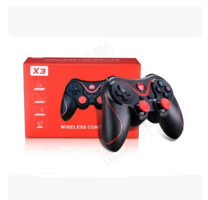 X3 Bluetooth wireless game controller for Android phones with attached mobile phone clip