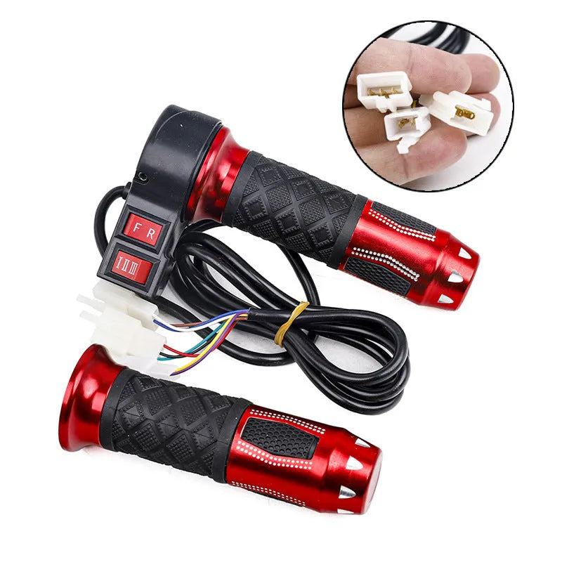 Three-wheel electric car accelerator modification kit with plastic transfer handle and multiple configuration options