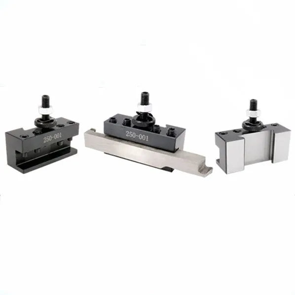Machifit 250 series steel quick change tool post with wedge gib design for mini lathes.