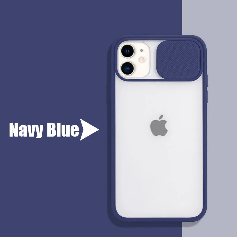 Frosted frame silicone iPhone case shown in multiple colour options on various iPhone models