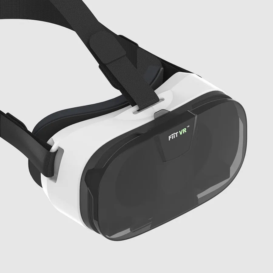 Black and white resin mobile phone VR helmet, 545g, 214*133*143mm, head-mounted 3D glasses
