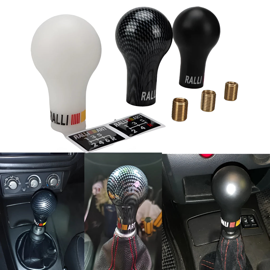 Car gear head for Mitsubishi five-speed transmission in five colour options showing 7.6cm height