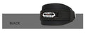 Nylon fitness weightlifting belt for adults on a gym floor, shown in black, red, and yellow colour options.