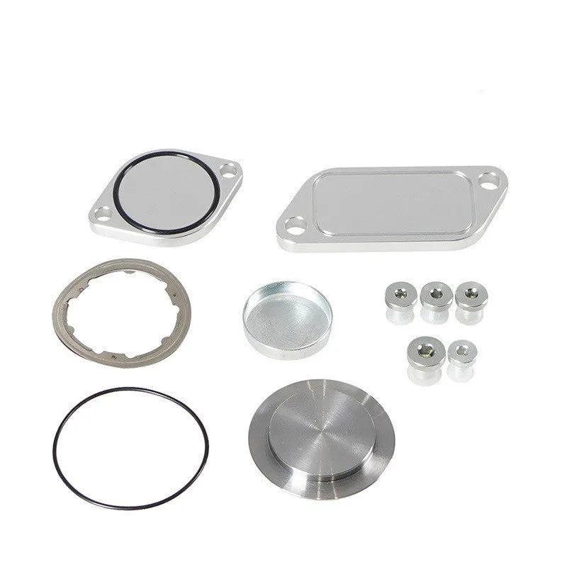Silver aluminium alloy valve cover for automotive exhaust gas recirculation system replacement