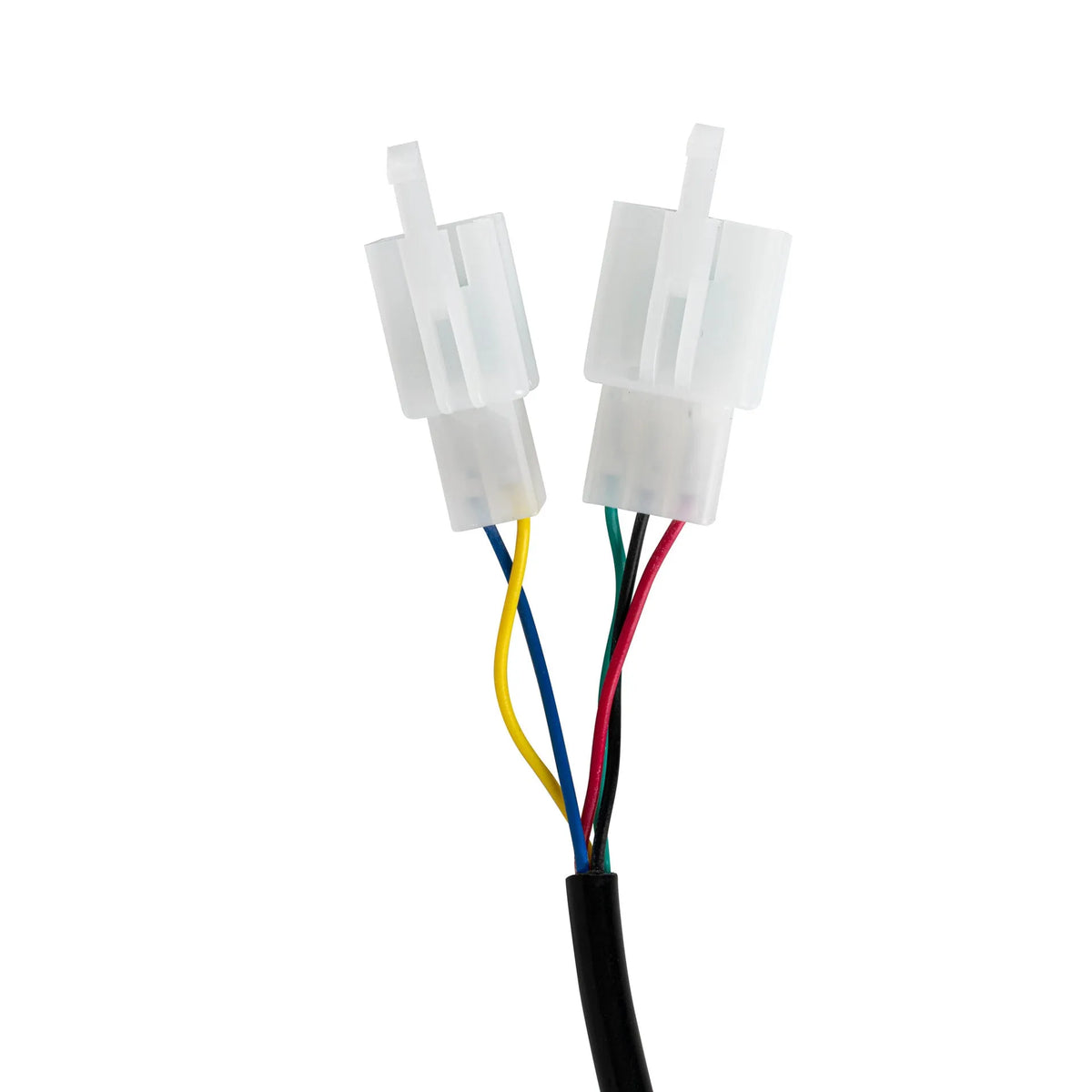 Electric vehicle handlebar section in blue, red, silver, or yellow with 5-core wire and IPX4 rating.