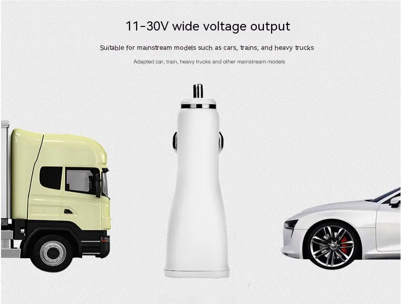 White QC30 single port USB car fast charger with QC2.0 technology