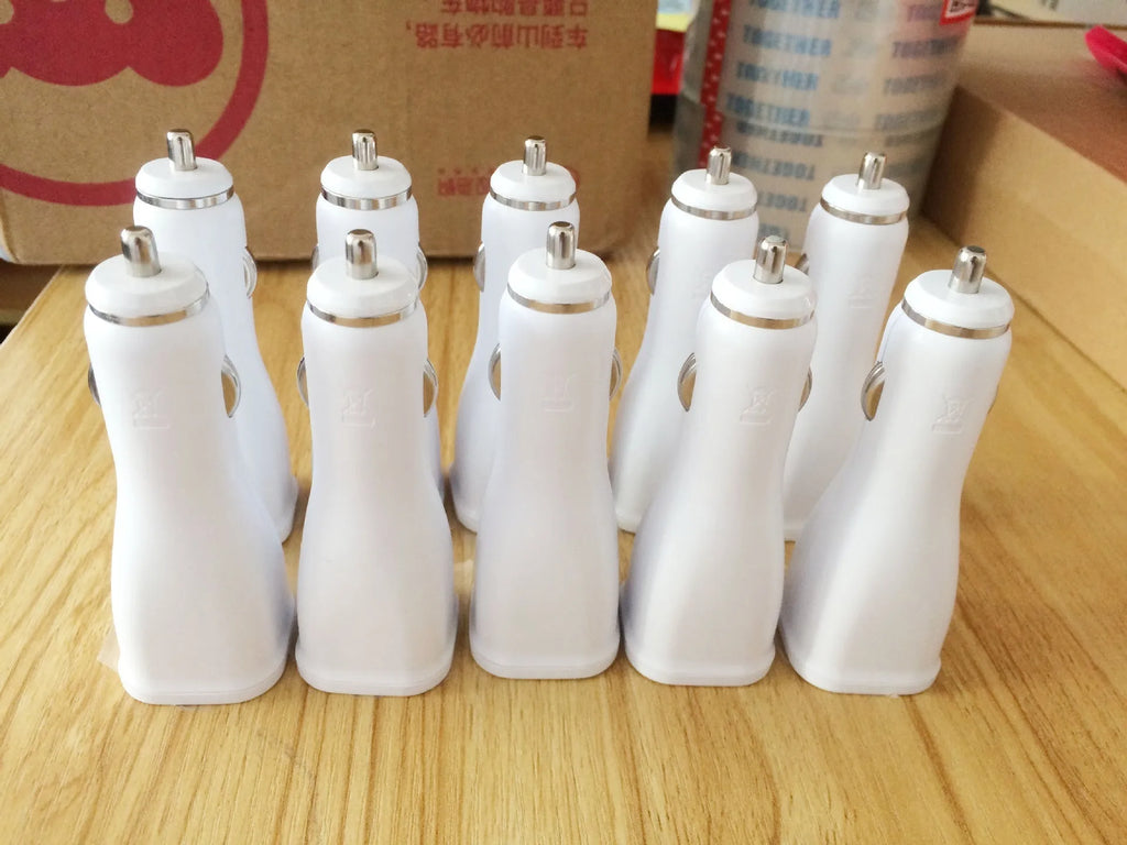 White QC30 single port USB car fast charger with QC2.0 technology