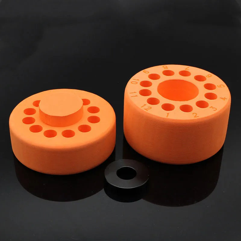 Orange metal iron block and blue plastic cover process cooling box for laboratory temperature control