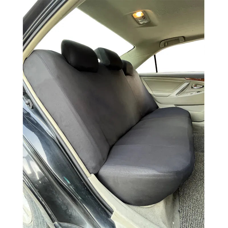 Polyester eyelet fabric car seat cover set with sponge padding in blue colour option