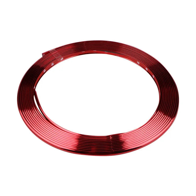Electroplated purple PVC wheel trim roll with anti-collision strip for car decoration