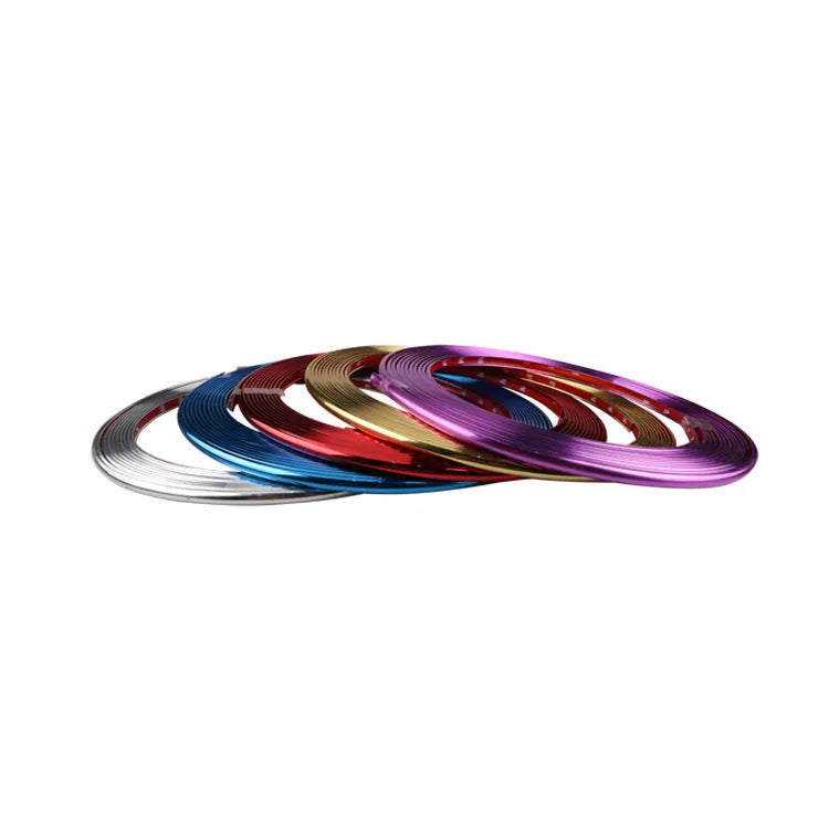 Electroplated purple PVC wheel trim roll with anti-collision strip for car decoration