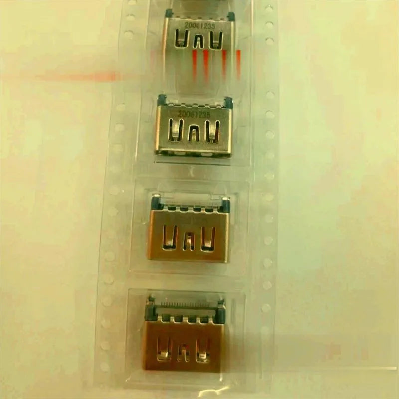 Silver HDMI interface socket for game machine accessories with metal construction